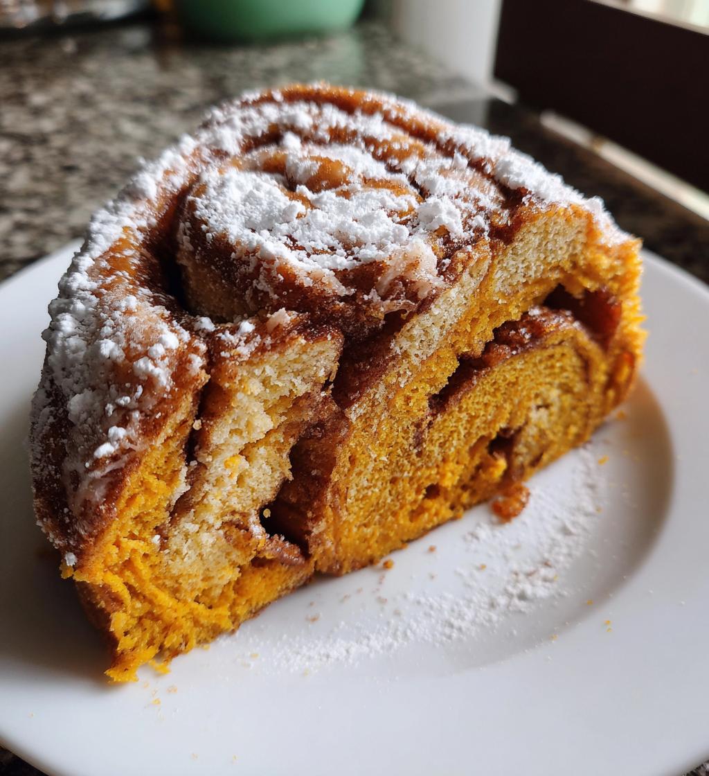 sweet potato cinnamon roll cake - detail 1