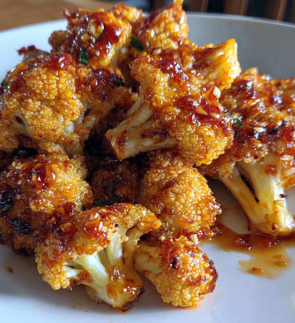 sweet spicy baked cauliflower - detail 1