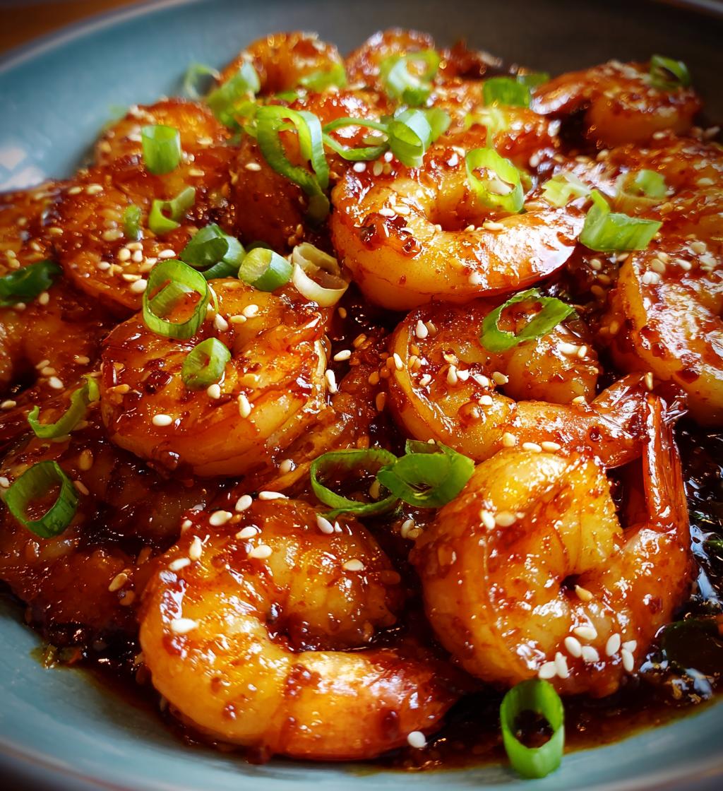 sweet spicy gochujang shrimp - detail 1