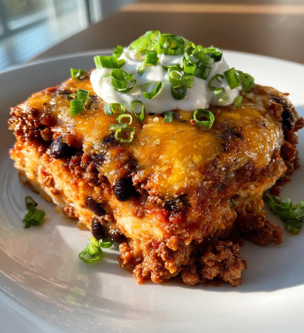 taco bake casserole - detail 1