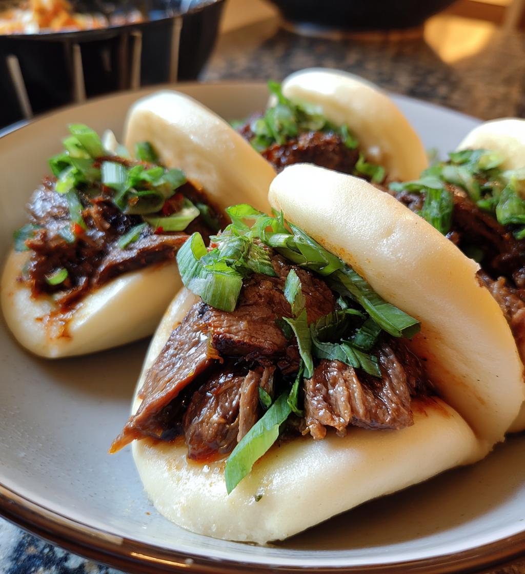 tender beef bao buns