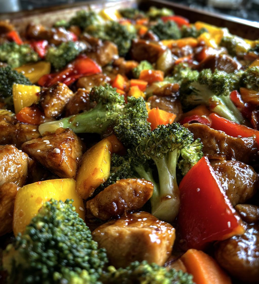 teriyaki chicken sheet pan supper - detail 1