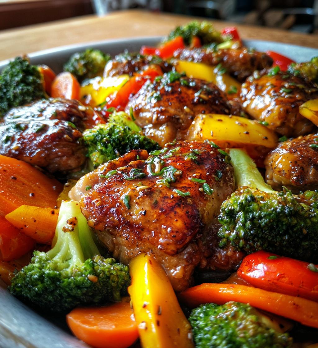 teriyaki chicken sheet pan supper