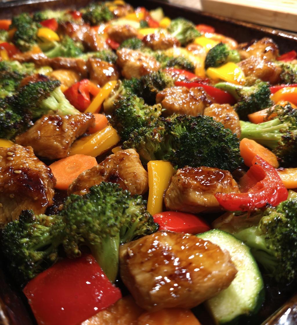 teriyaki chicken sheet pan supper