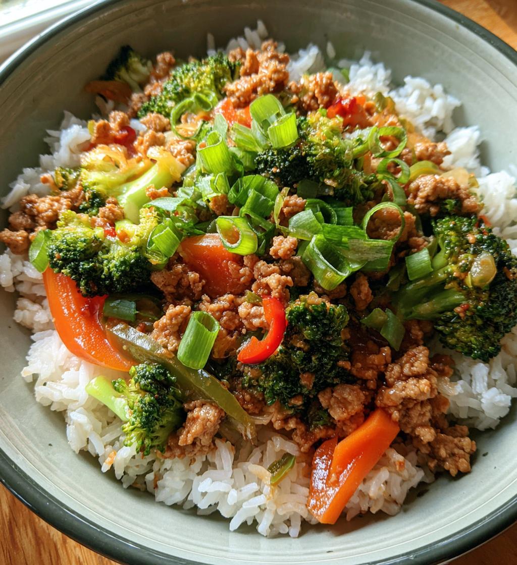 teriyaki turkey rice bowl - detail 1