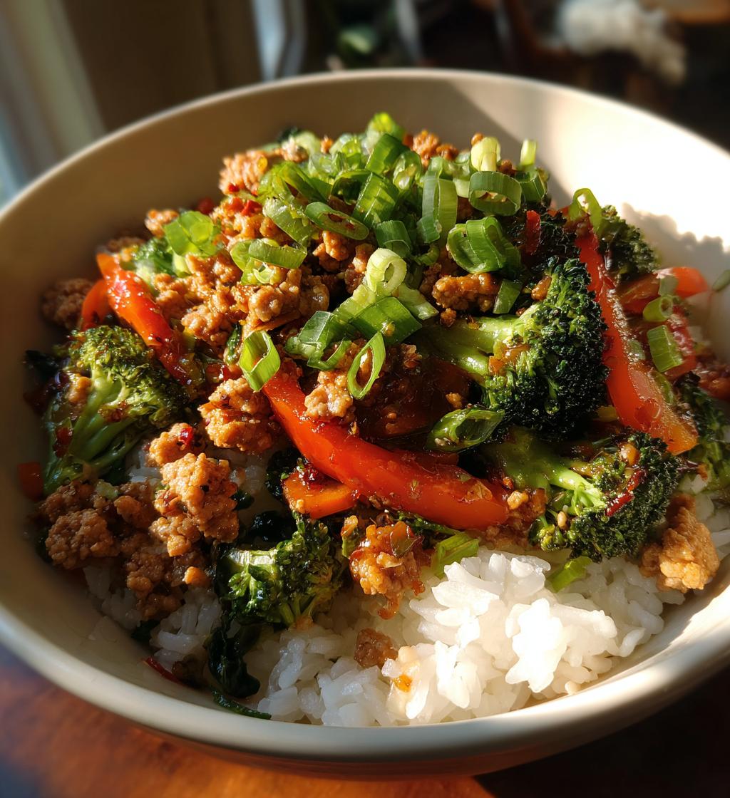 teriyaki turkey rice bowl