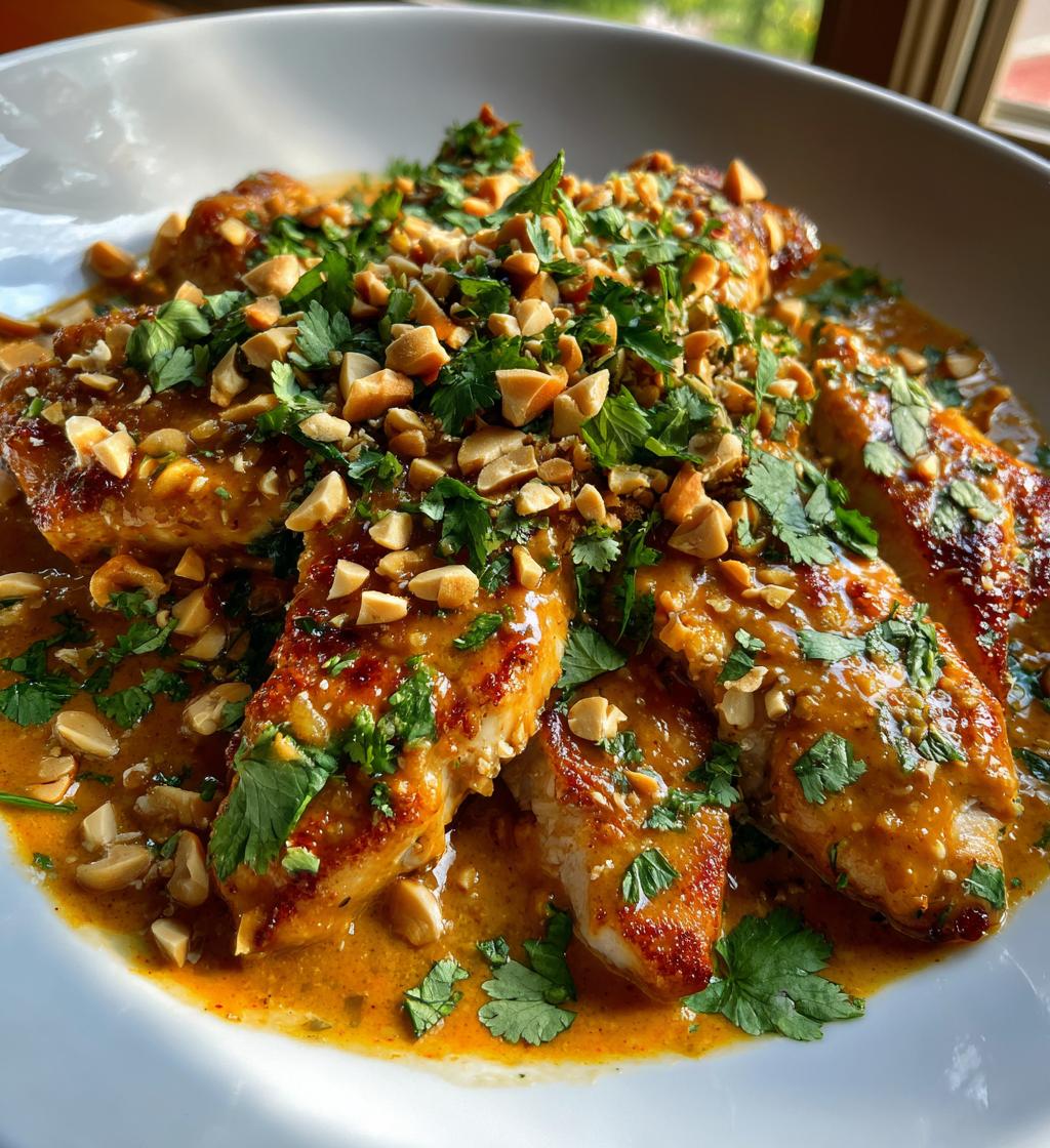 thai peanut chicken - detail 1