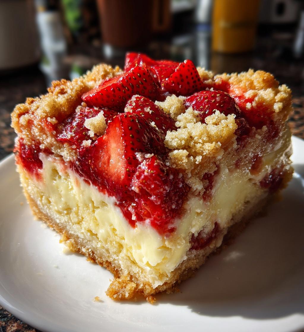 the ultimate strawberry cheesecake dump cake - detail 1
