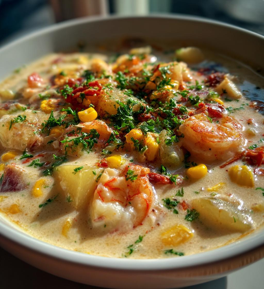 thick and creamy seafood chowder recipe