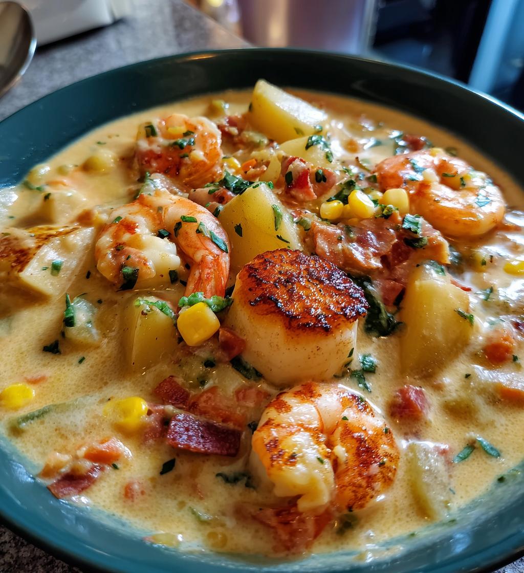 thick and creamy seafood chowder recipe