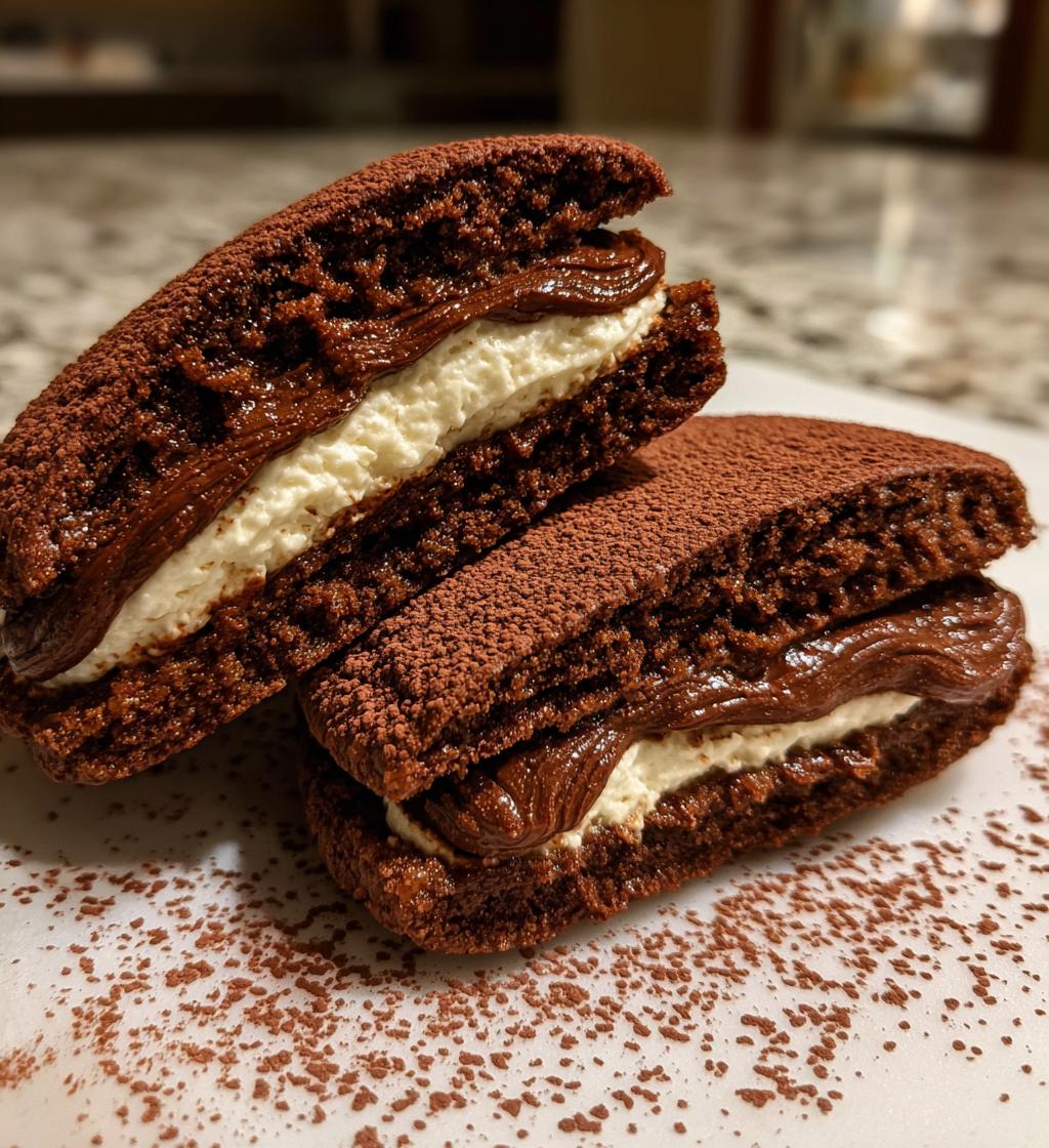 tiramisu sandwich cookies - detail 1