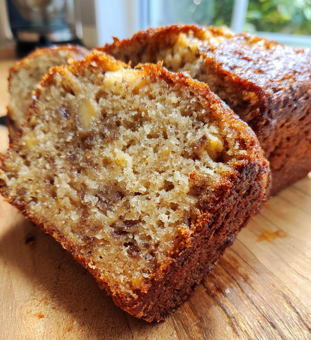 toffee banana rum bread