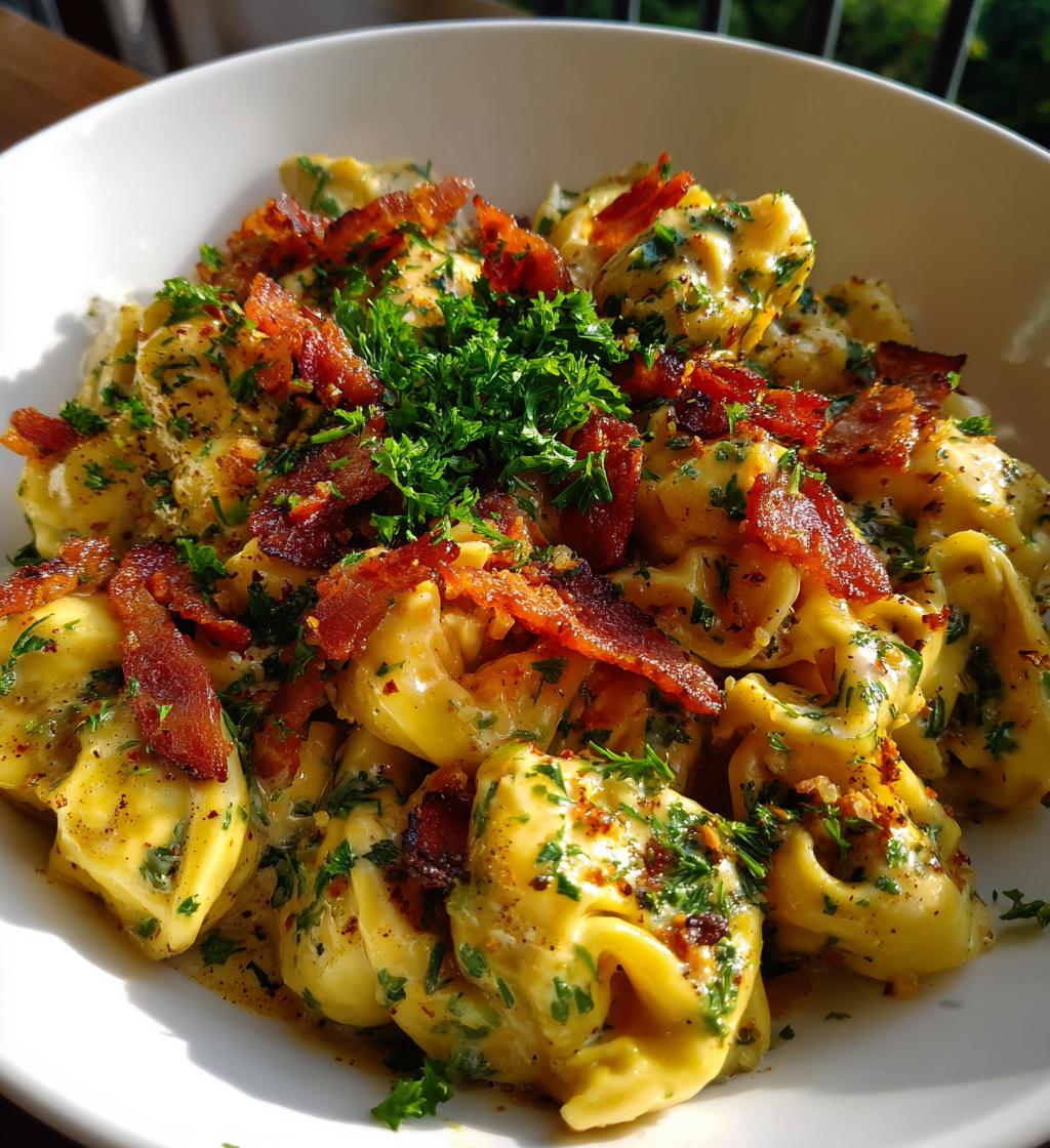 tortellini carbonara - detail 1
