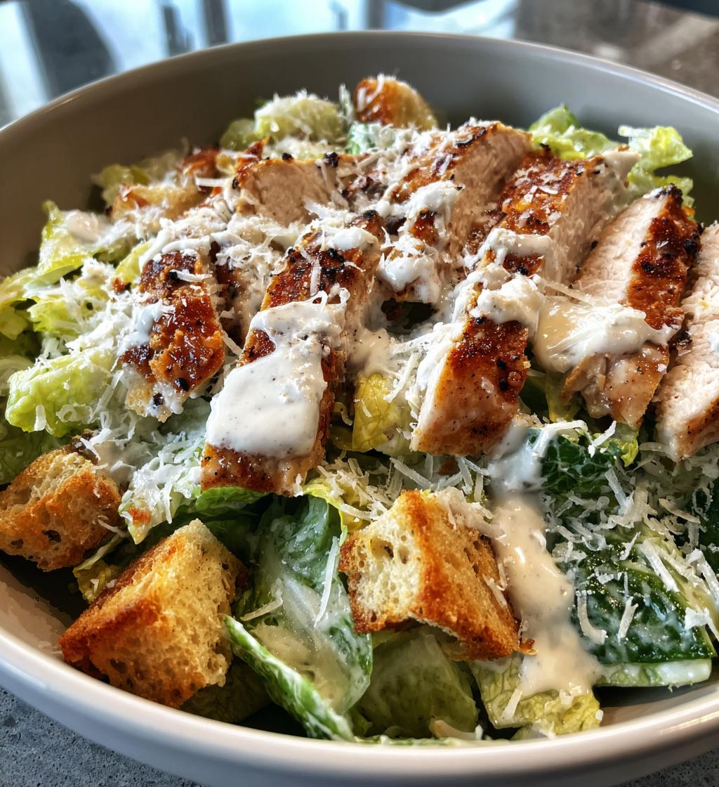 turkey caesar salad - detail 1