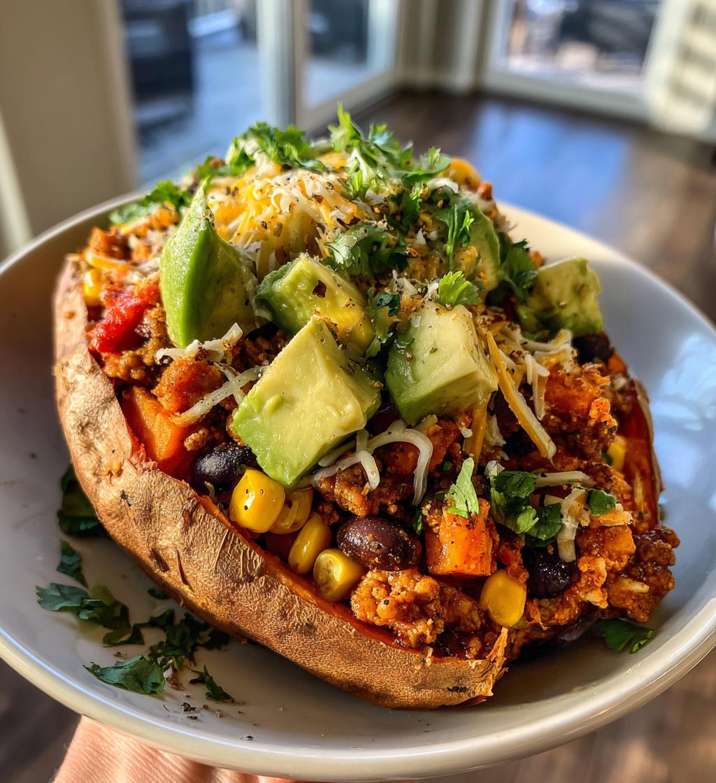 turkey taco stuffed sweet potatoes - detail 1