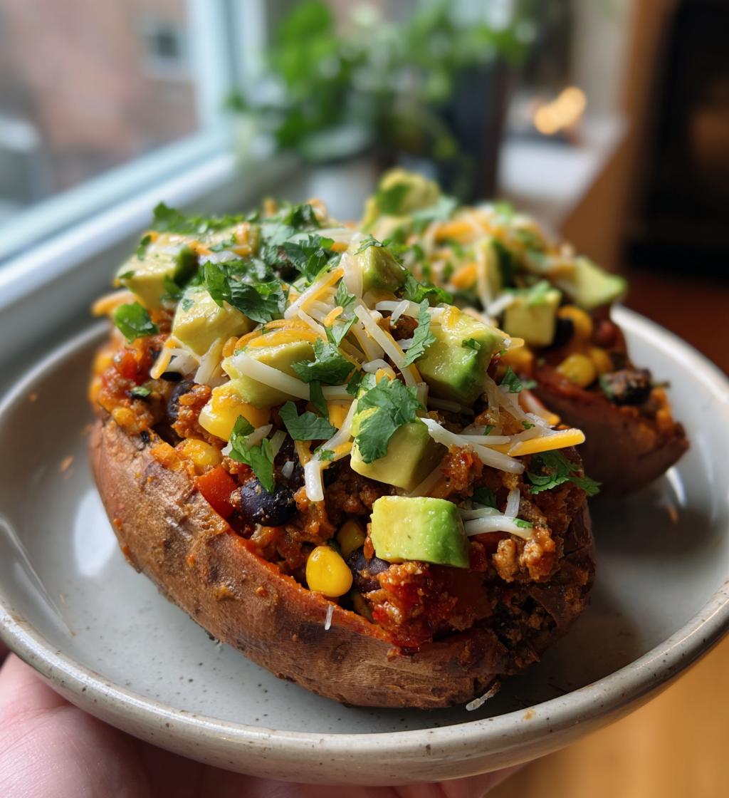 turkey taco stuffed sweet potatoes