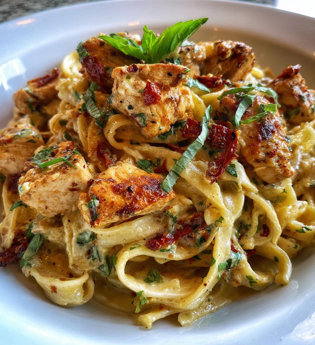 tuscan garlic chicken bites sun dried tomato cajun alfredo pasta