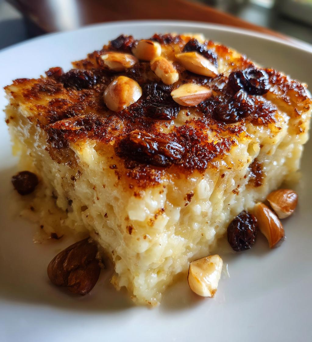 vegan baked rice pudding