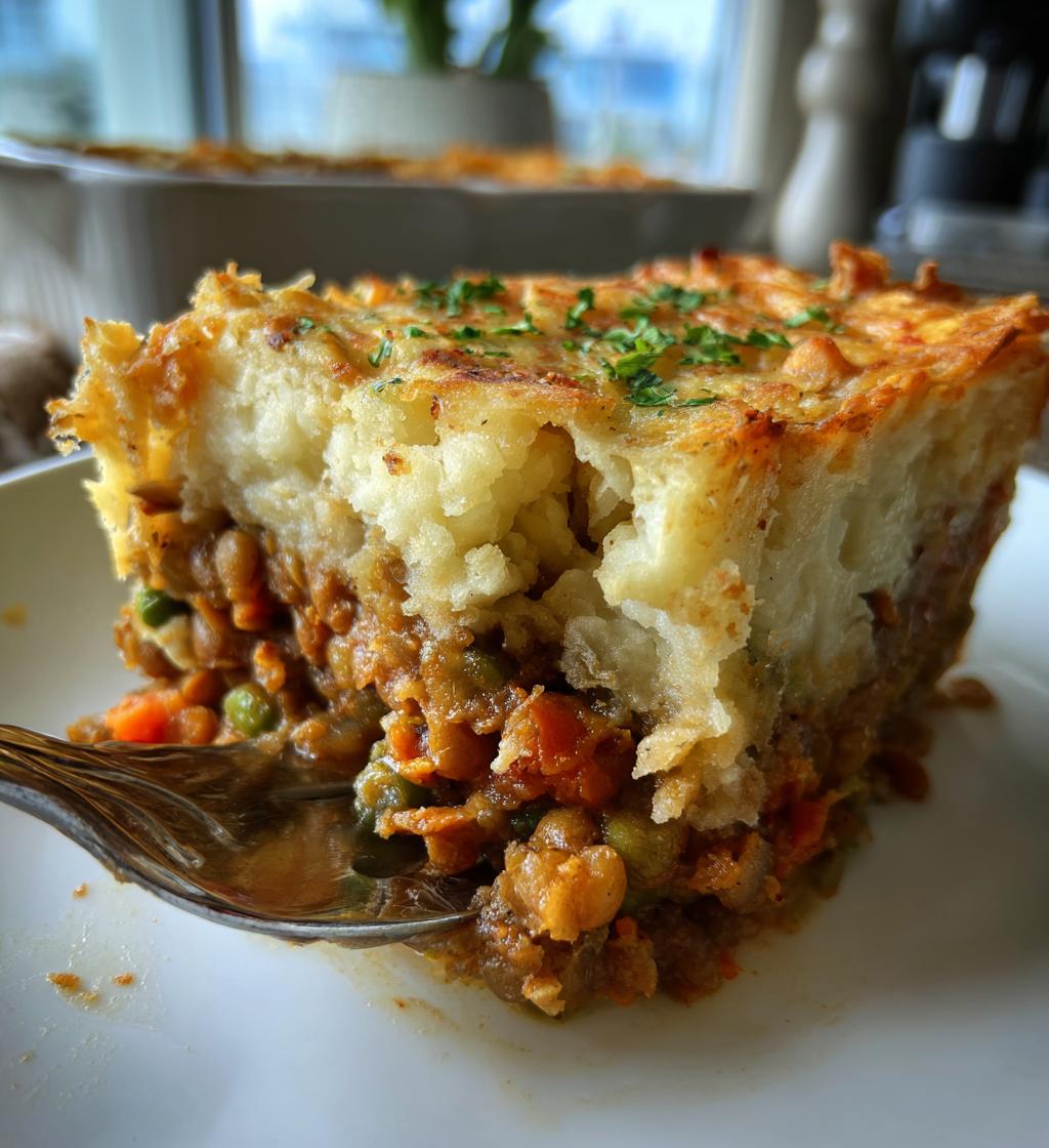 vegan lentil shepherd pie - detail 1