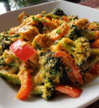 vegetable stir fry with peanut sauce