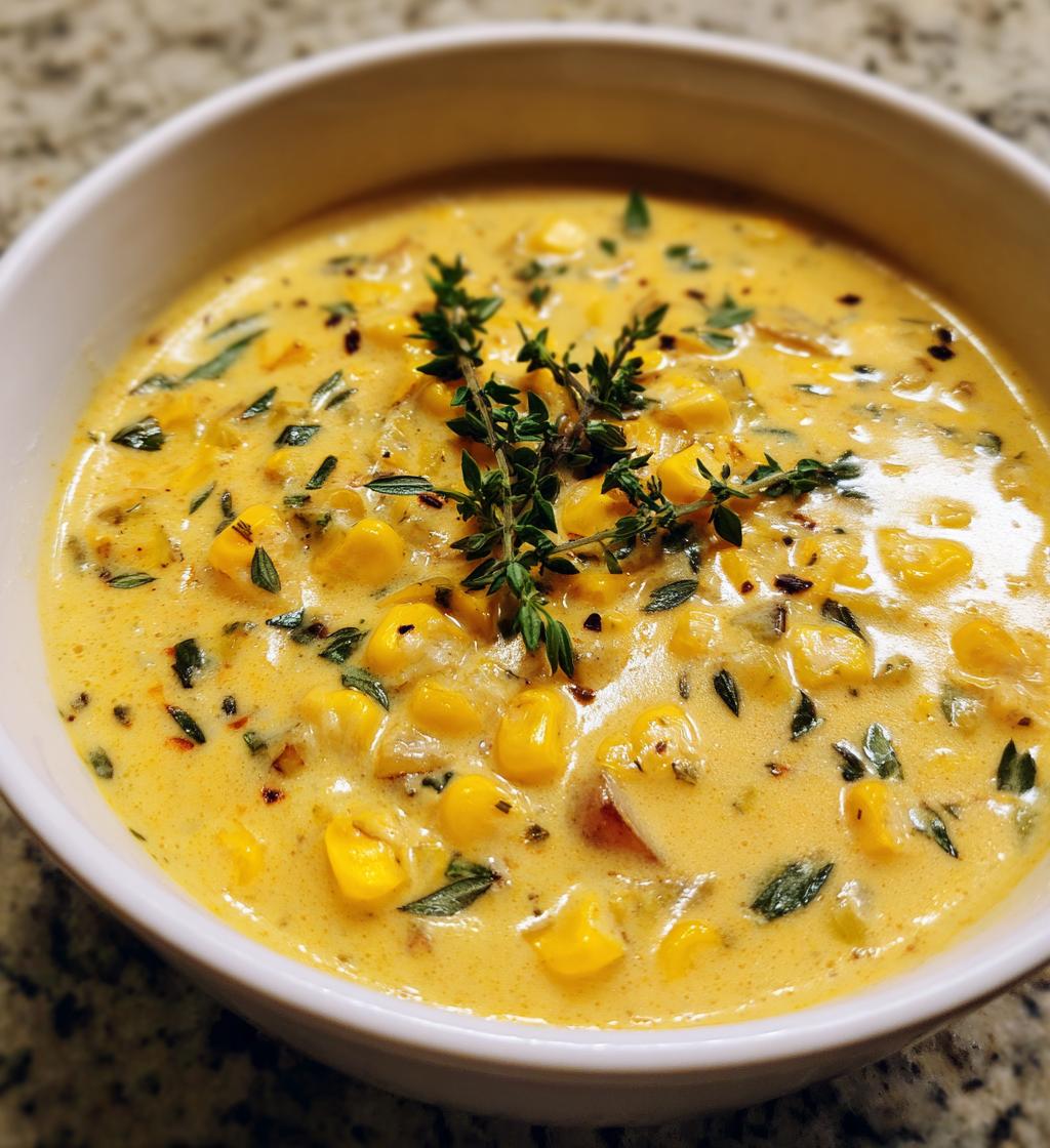 vegetarian corn chowder - detail 1