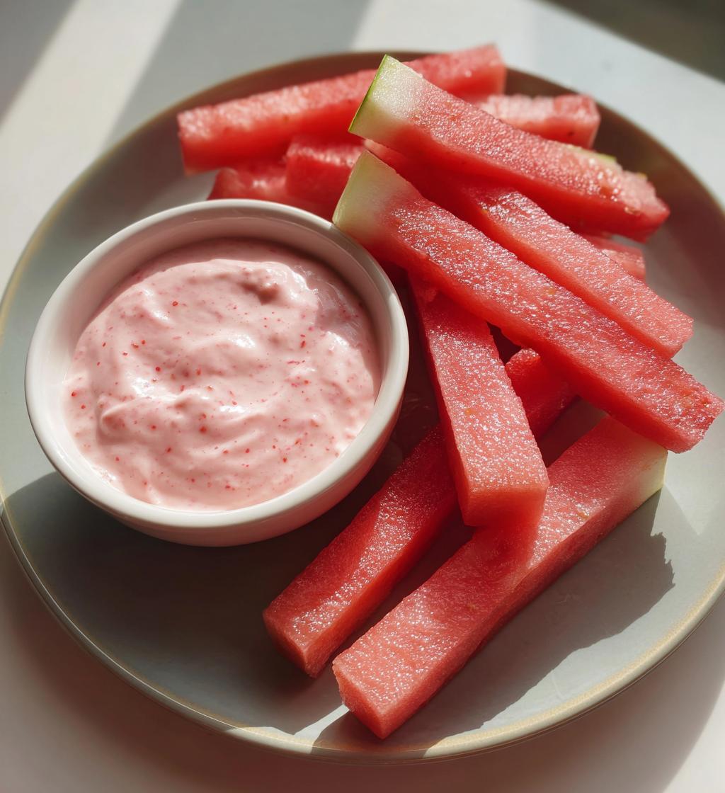 watermelon fries strawberry yogurt dip - detail 1