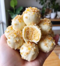 white chocolate orange creamsicle truffles