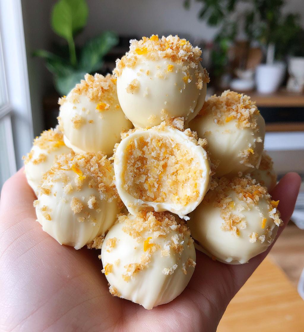 white chocolate orange creamsicle truffles