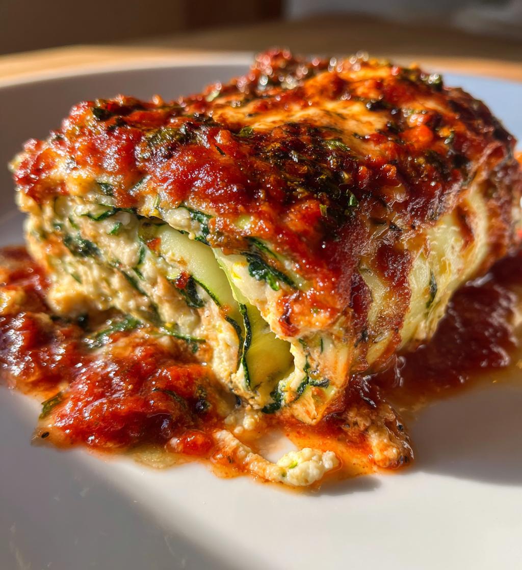 zucchini lasagna roll ups