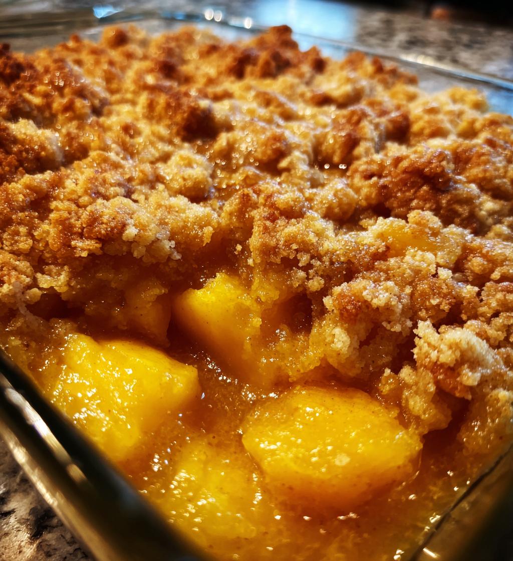 3 ingredient peach cobbler in 5 minutes - detail 1