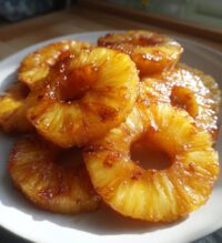air fryer caramelized pineapple