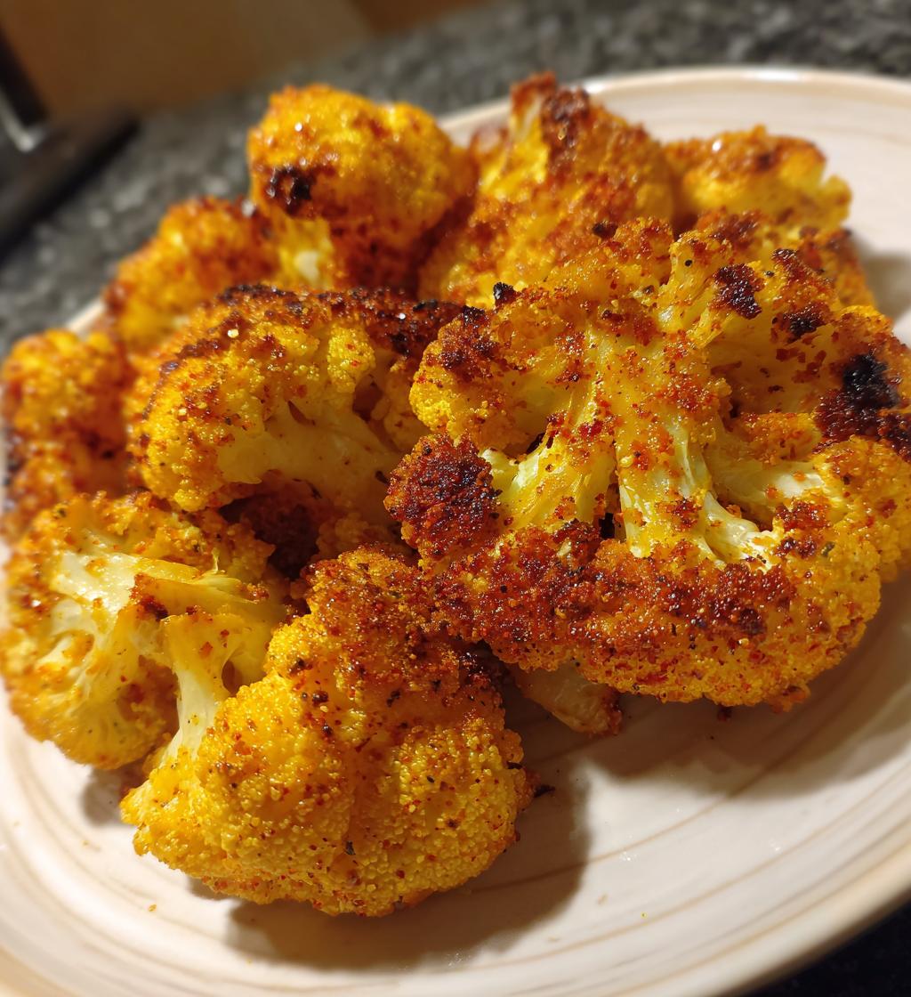air fryer cauliflower - detail 1
