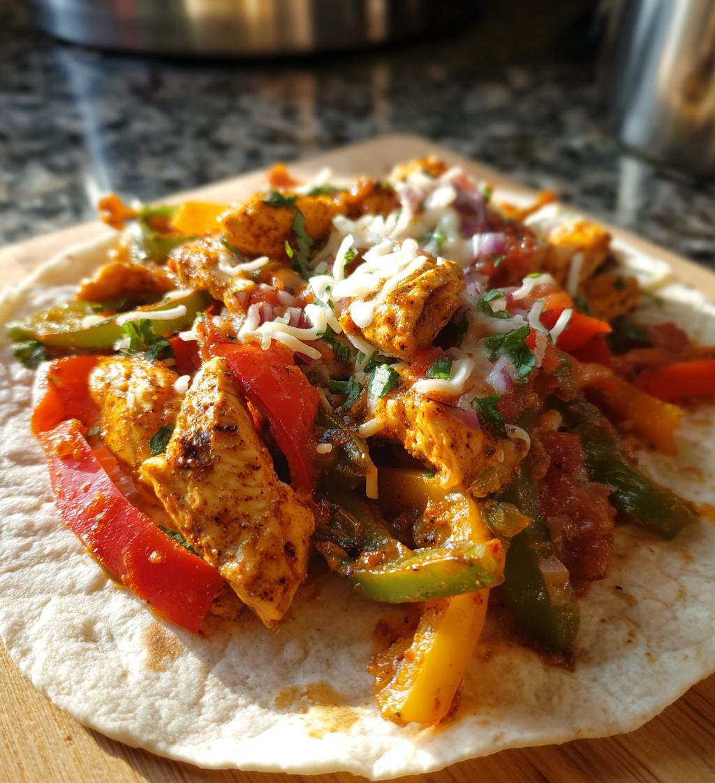 air fryer chicken fajitas - detail 1