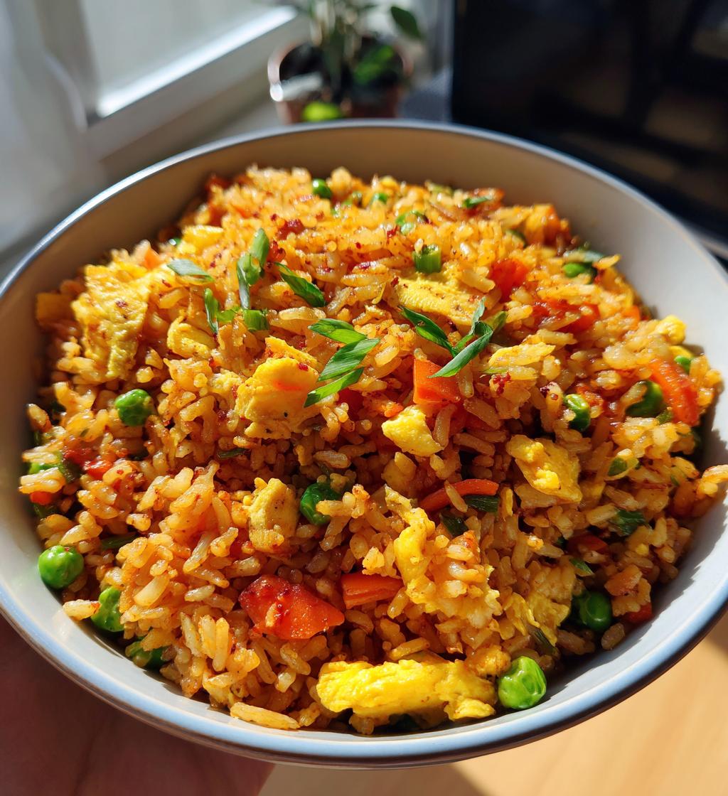 air fryer fried rice - detail 1