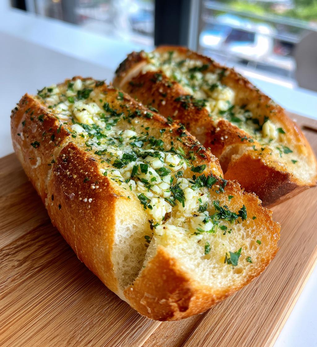 air fryer garlic bread - detail 1