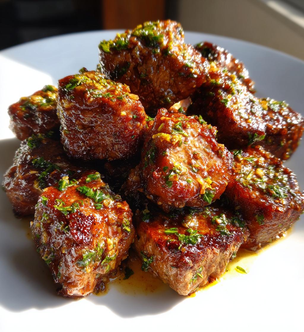air fryer garlic butter steak bites