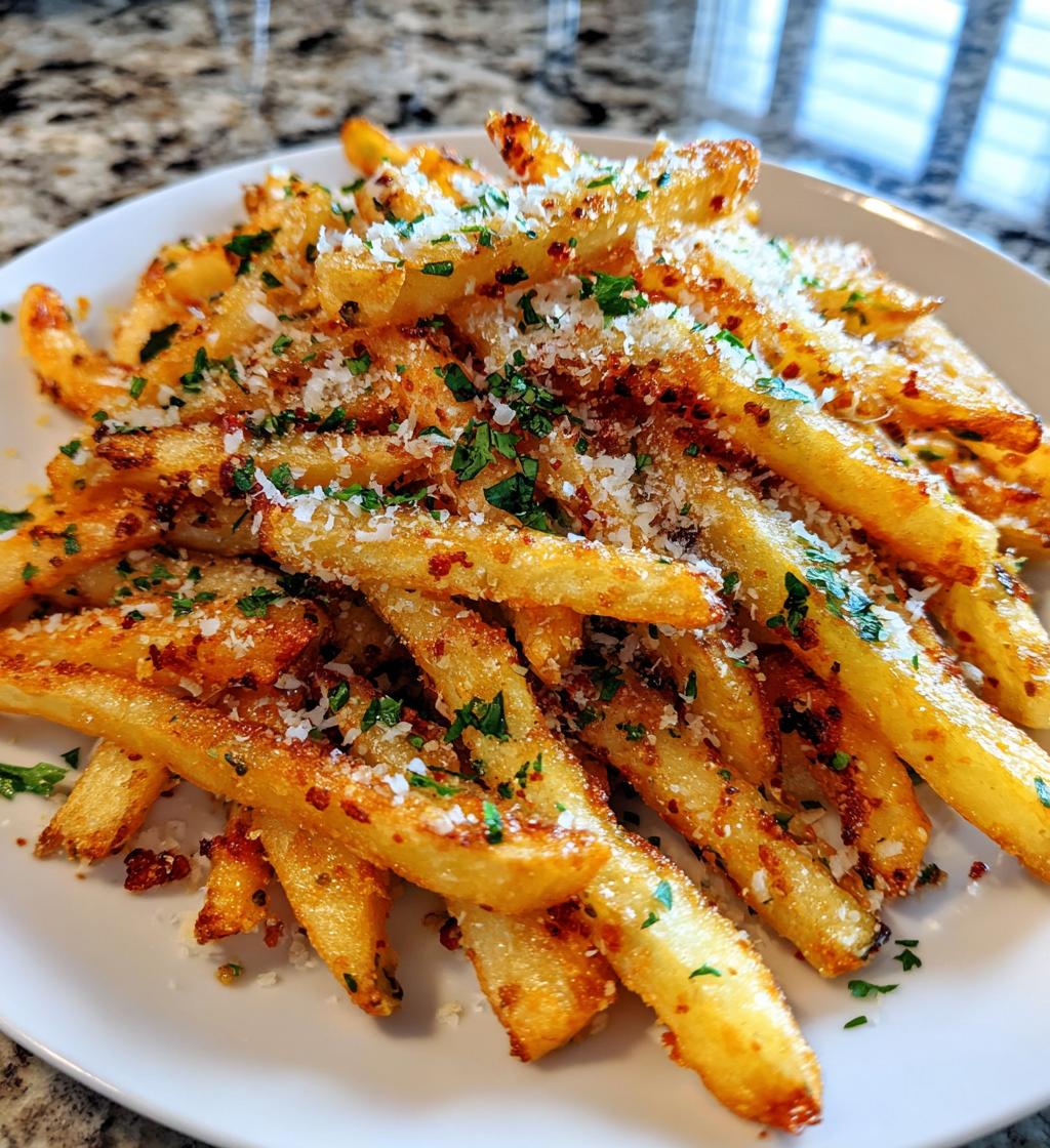 air fryer garlic parmesan fries