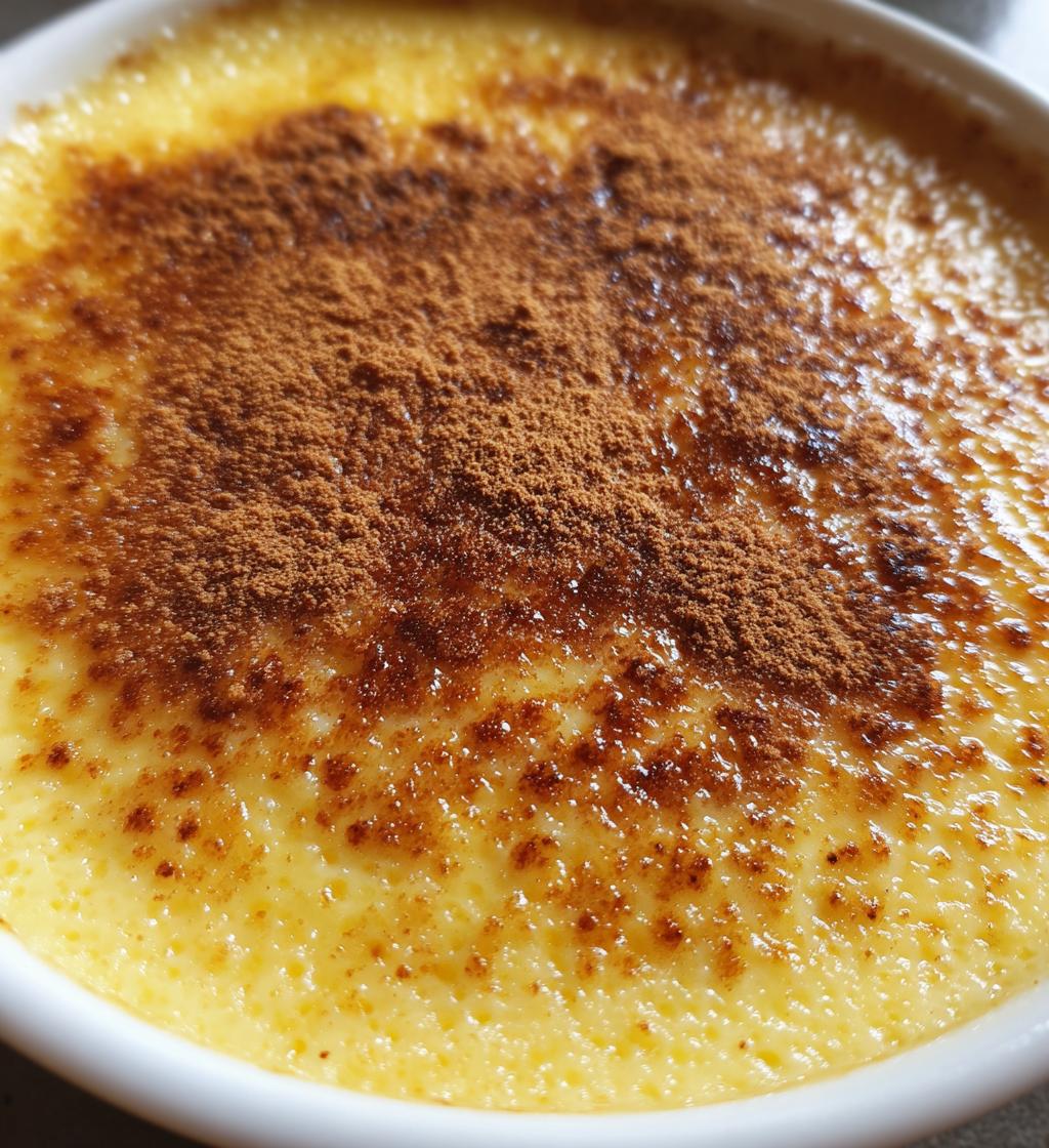 amish baked custard - detail 1