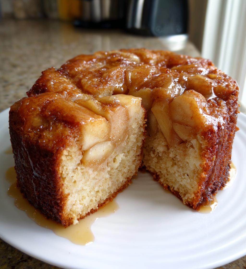 apple coffee cake with apple cider glaze