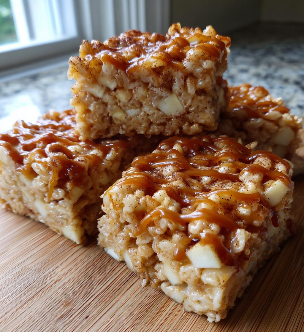 apple pie rice krispie treats - detail 1
