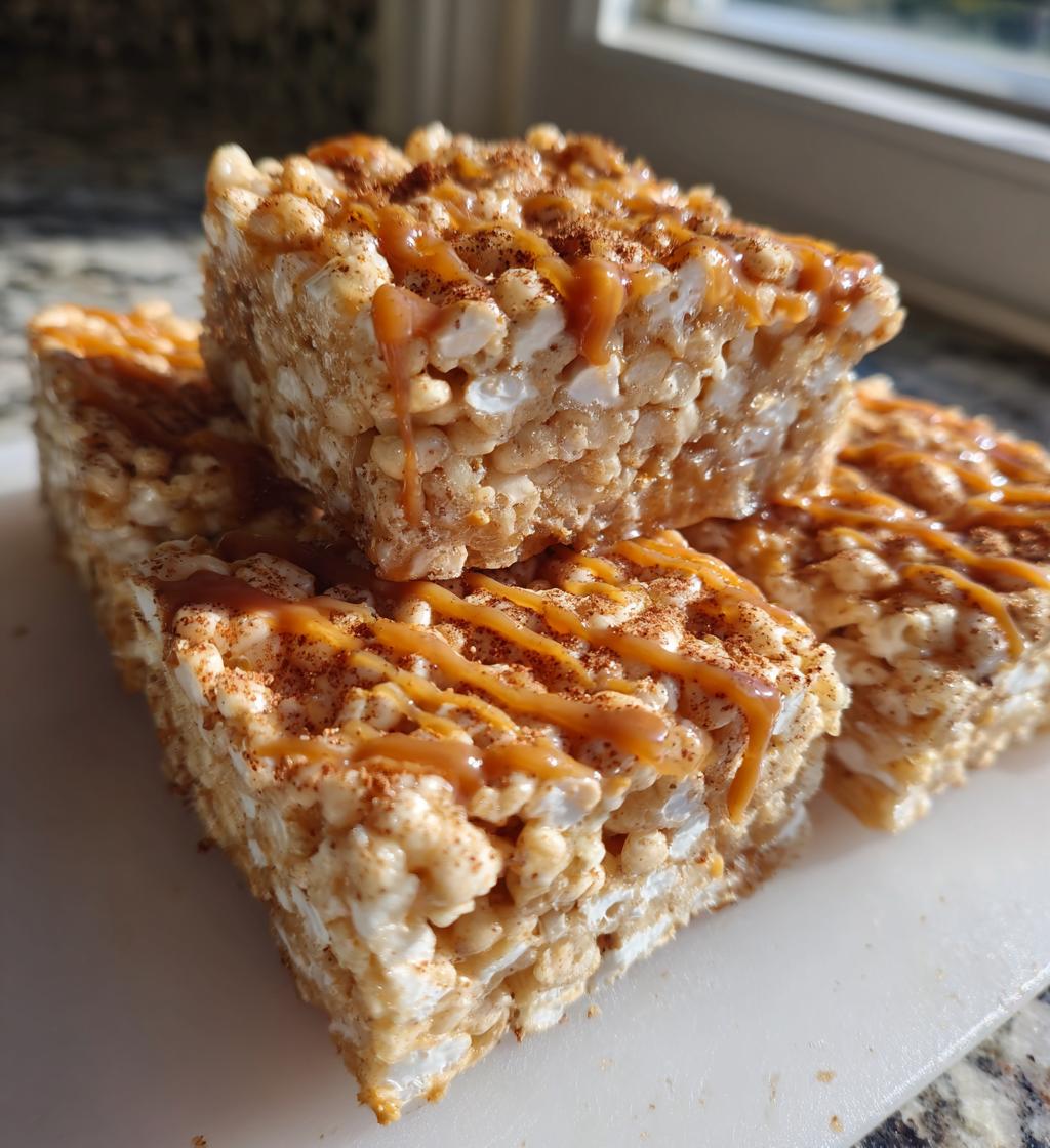 apple pie rice krispie treats