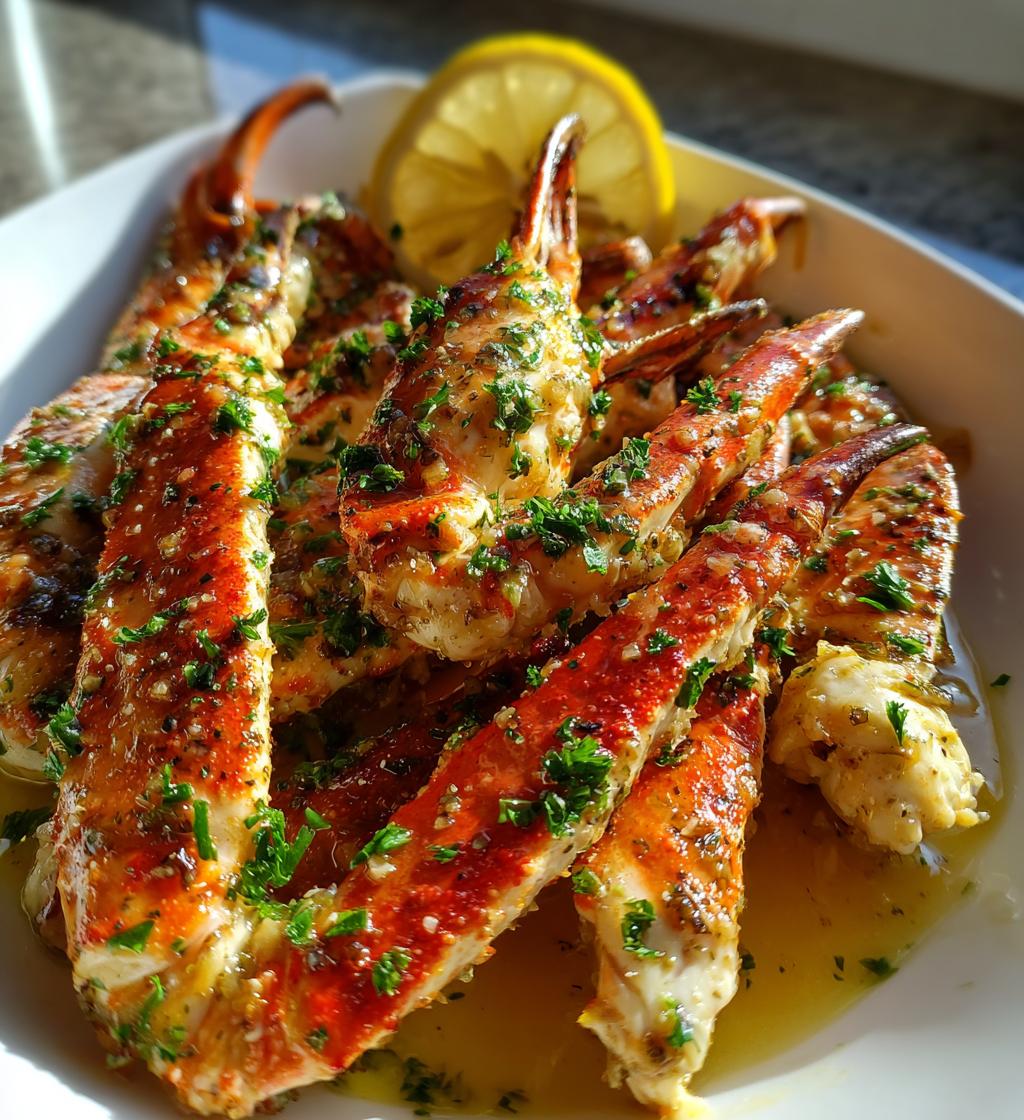 baked crab legs in butter sauce