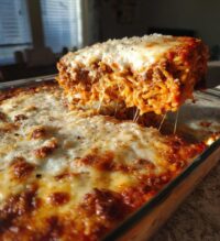 baked cream cheese spaghetti casserole 2