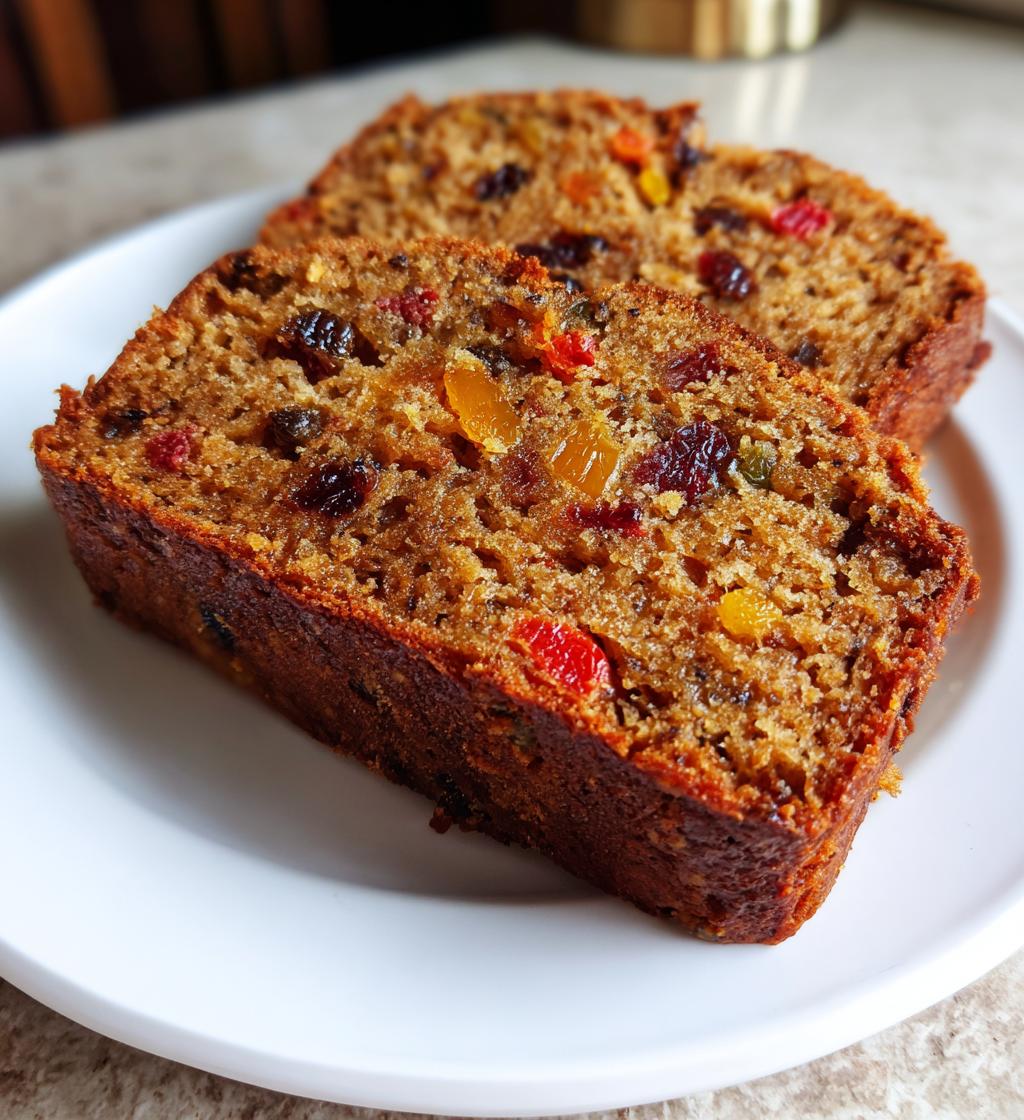 banana bread with wholemeal flour and dried fruit - detail 1