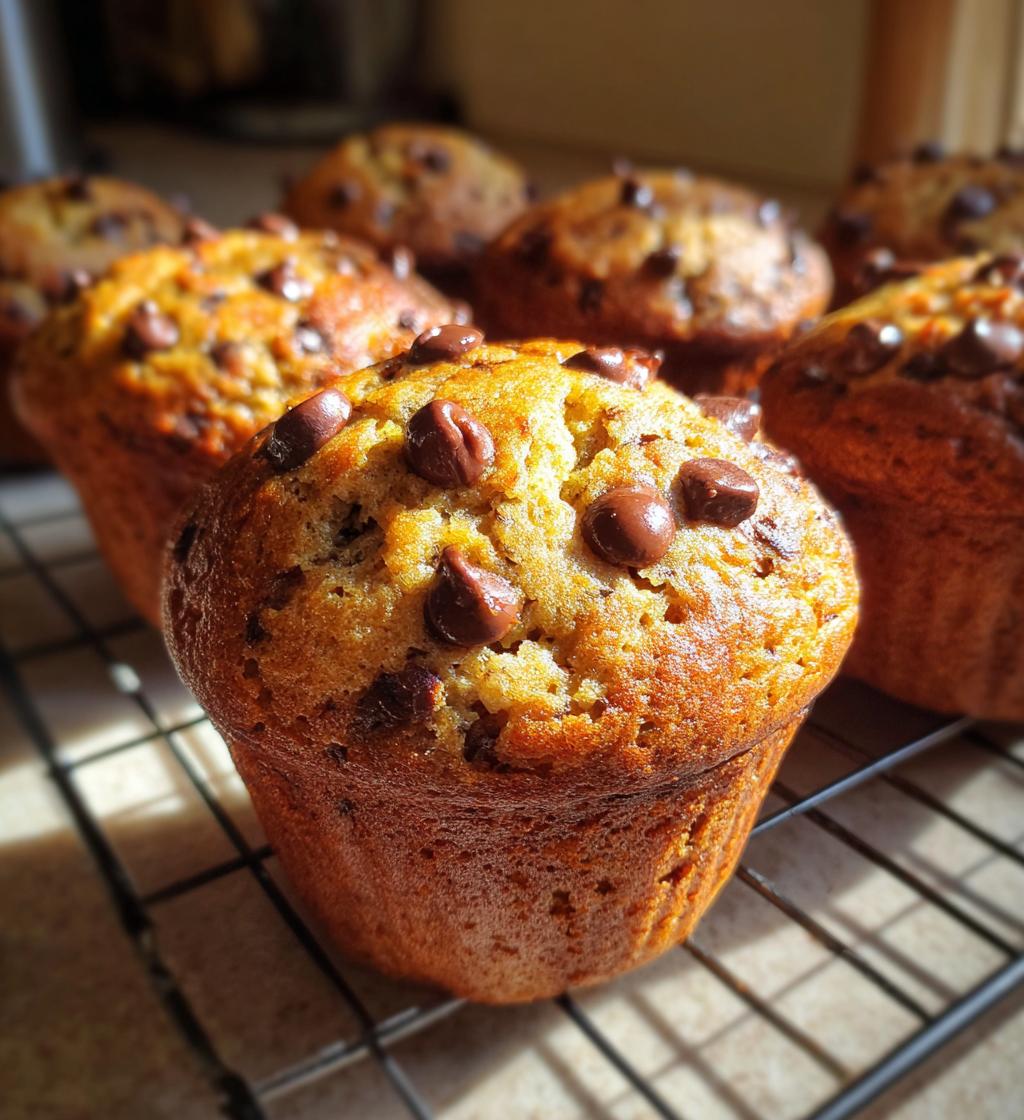 banana chocolate chip yogurt muffins