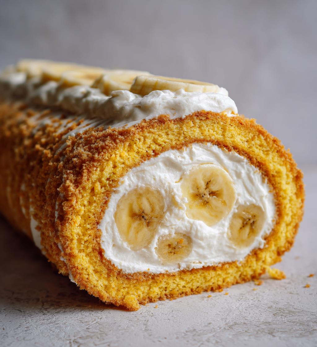 banana roll cake - detail 1