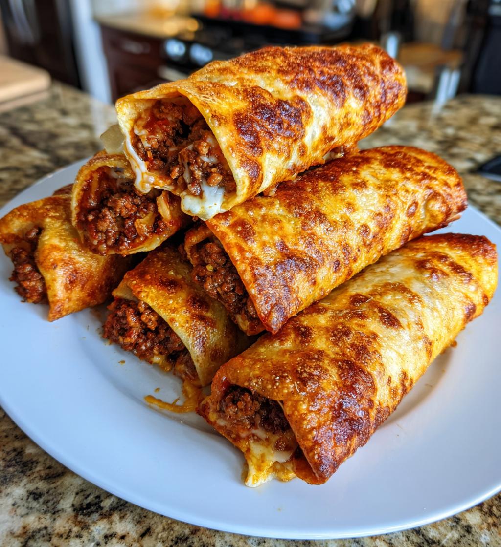 beef and cheese chimichangas