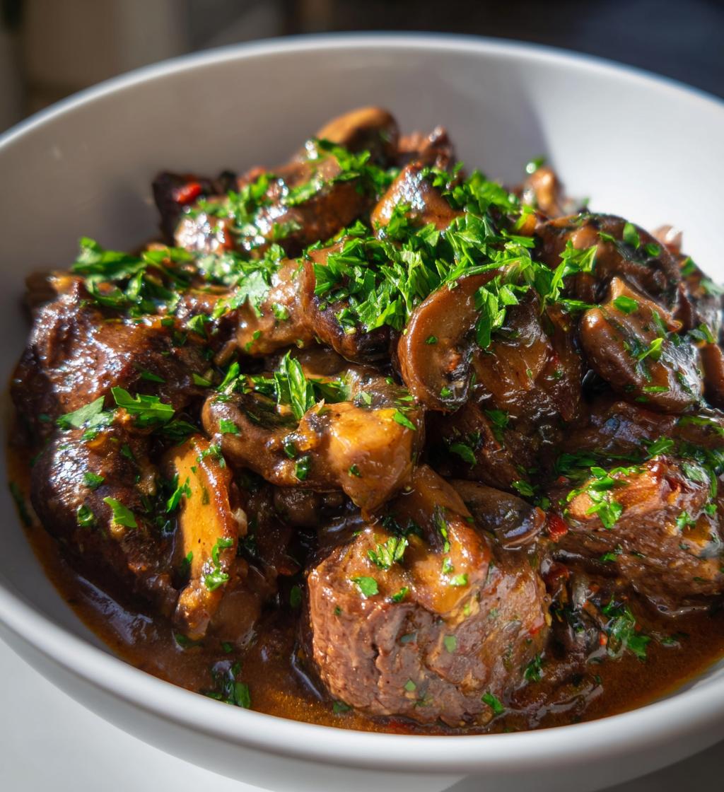 beef tips with mushroom gravy