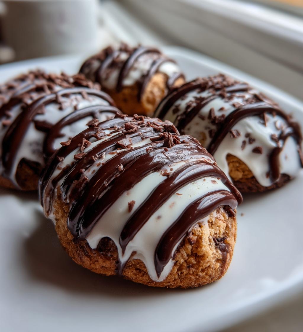 black and white new year cookies