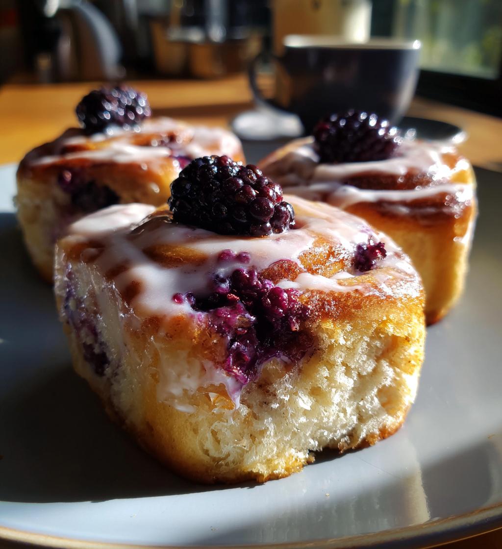 blackberry cinnamon rolls - detail 1